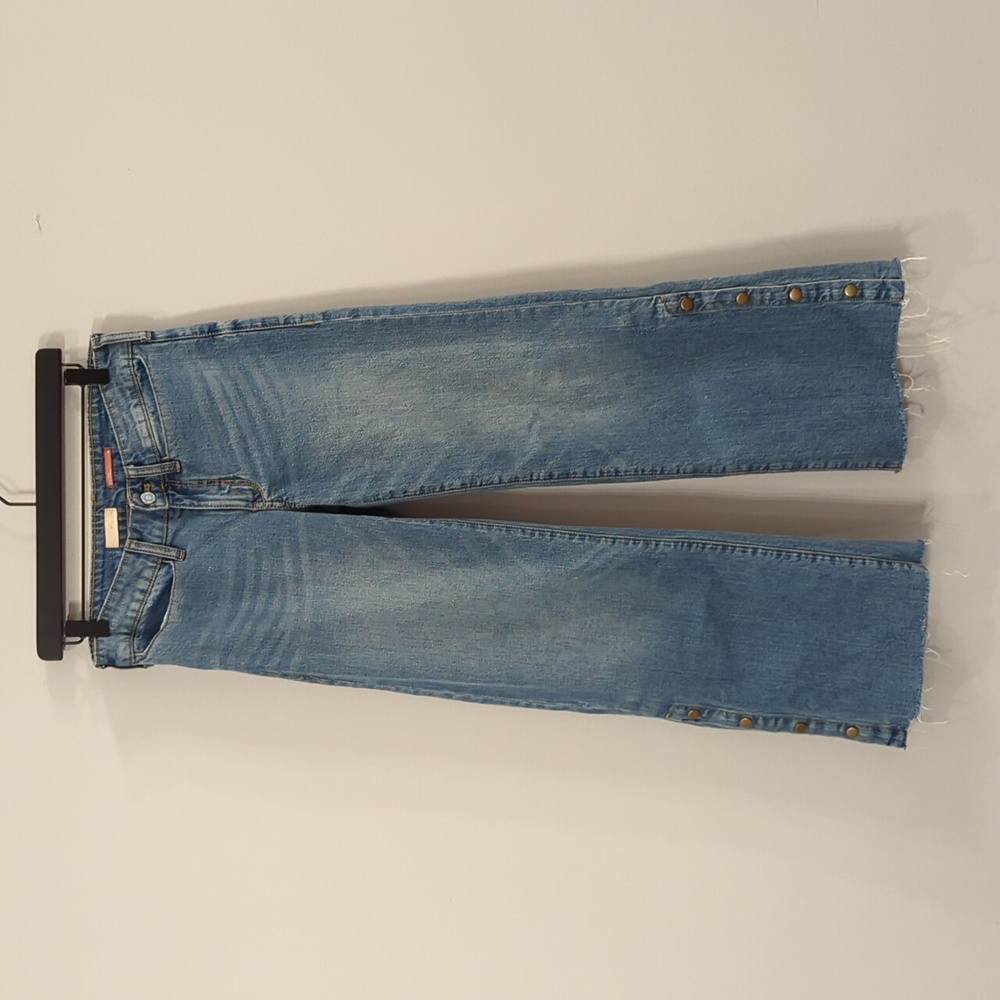 Anthropologie Pilcro Low Rise Wide Leg Skater Denim Jeans size 26